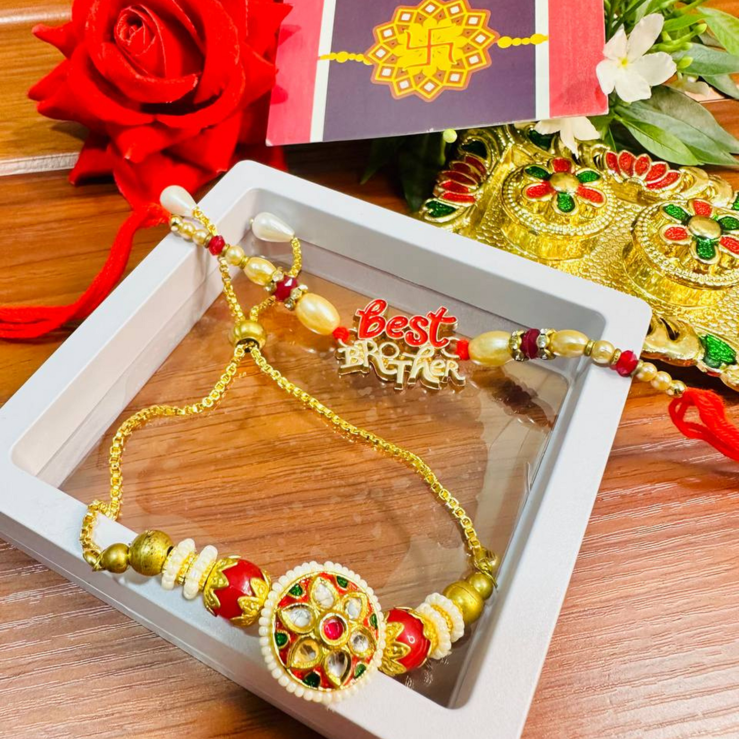 Designer Bhaiya Bhabhi Rakhi Set