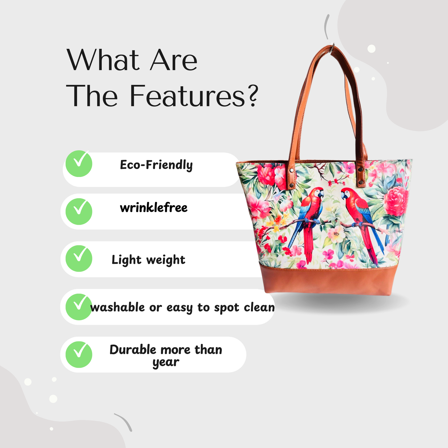TOTE PARROT PRINT G1