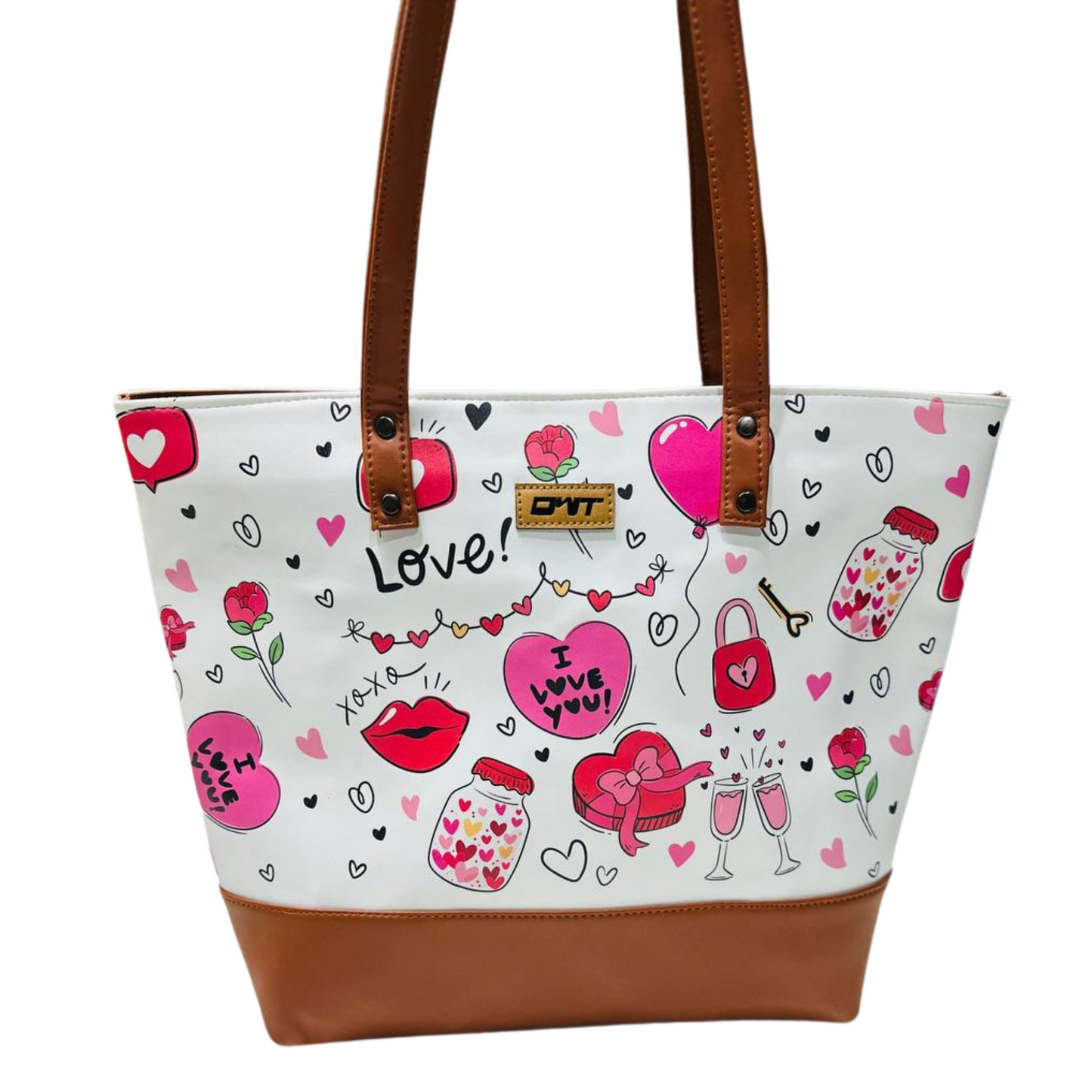 Tote Bag I Love u White Print G4