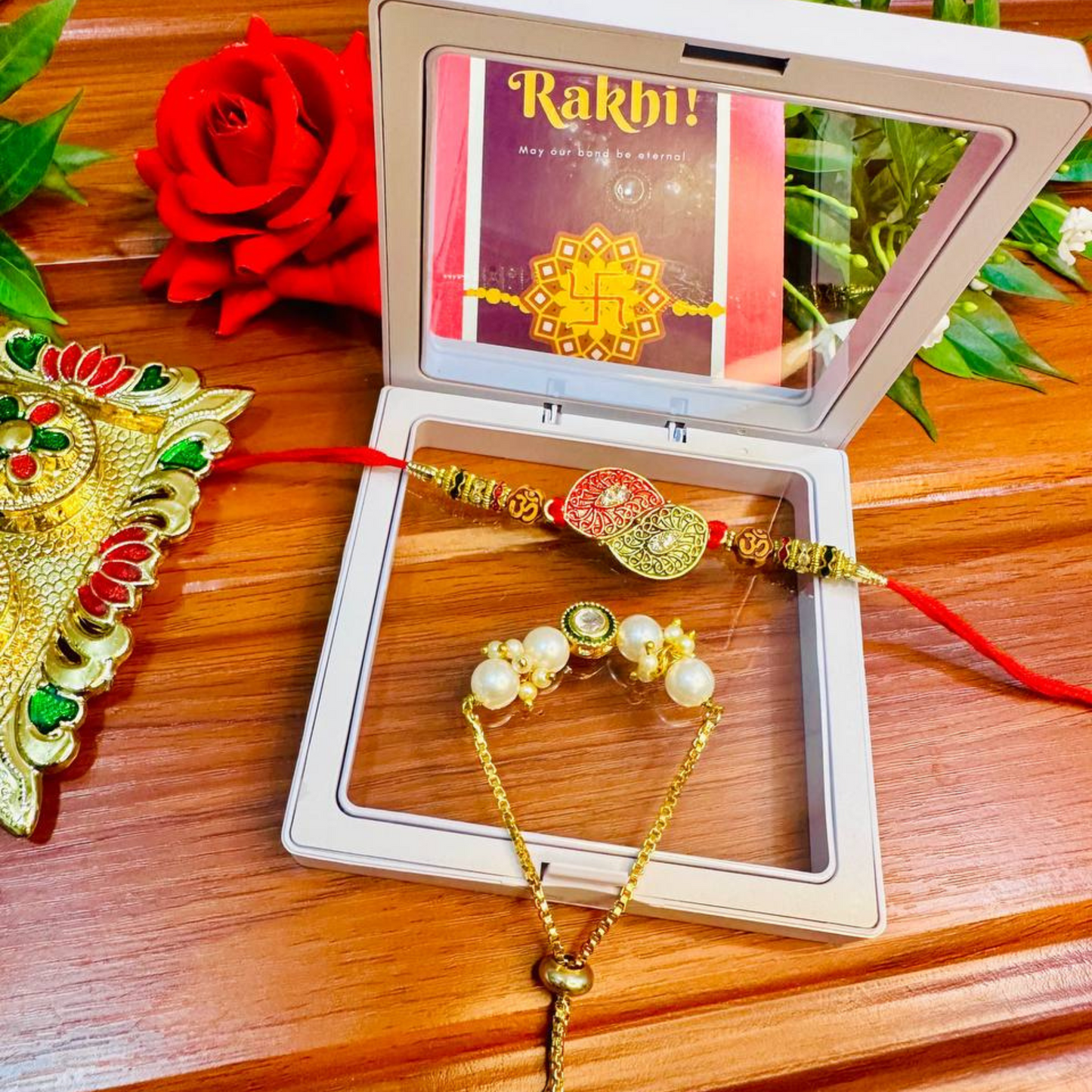 Designer Bhaiya Bhabhi Rakhi Set
