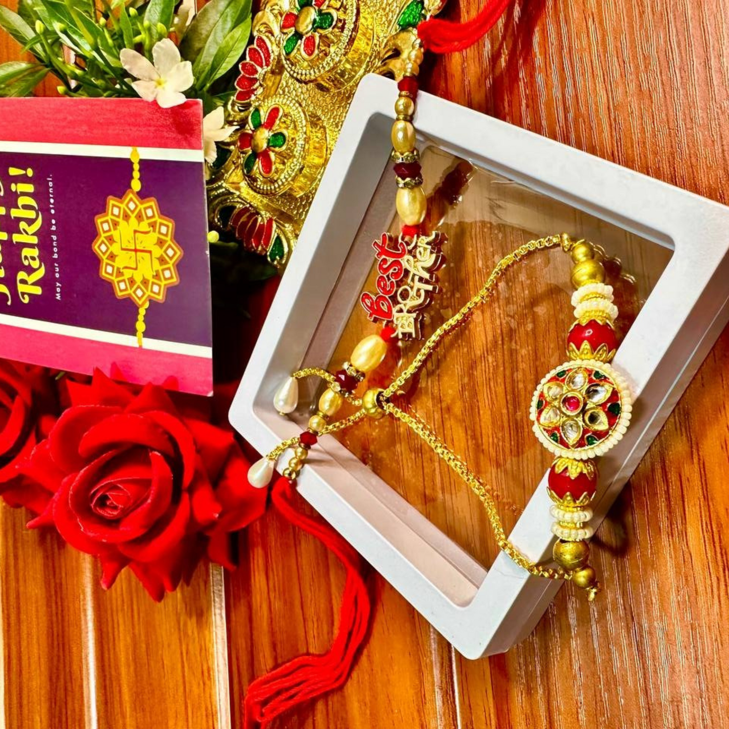 Designer Bhaiya Bhabhi Rakhi Set