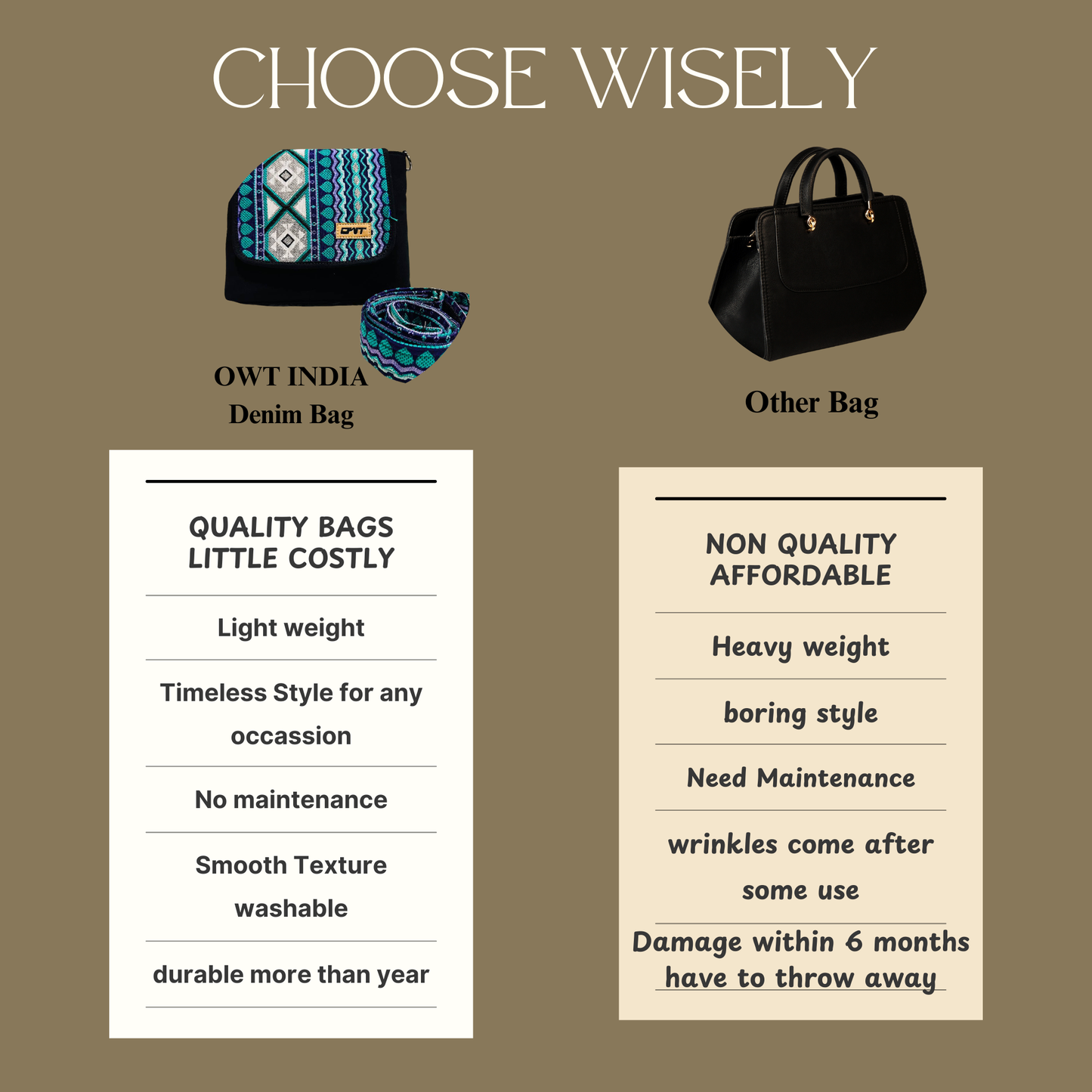 STYLISH BLACK DENIM CROSS BODY BAG-B8