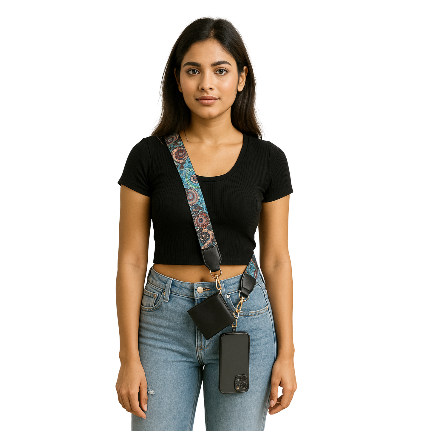 The " phone" Straps - Clipped Mobile Straps MANDALA PRINT -I4