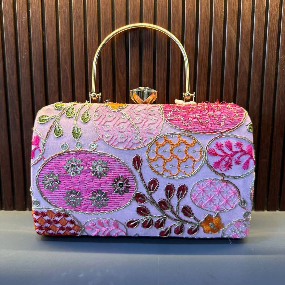 Embroidered Ethnic Clutch for Women Party clutch Shape 4