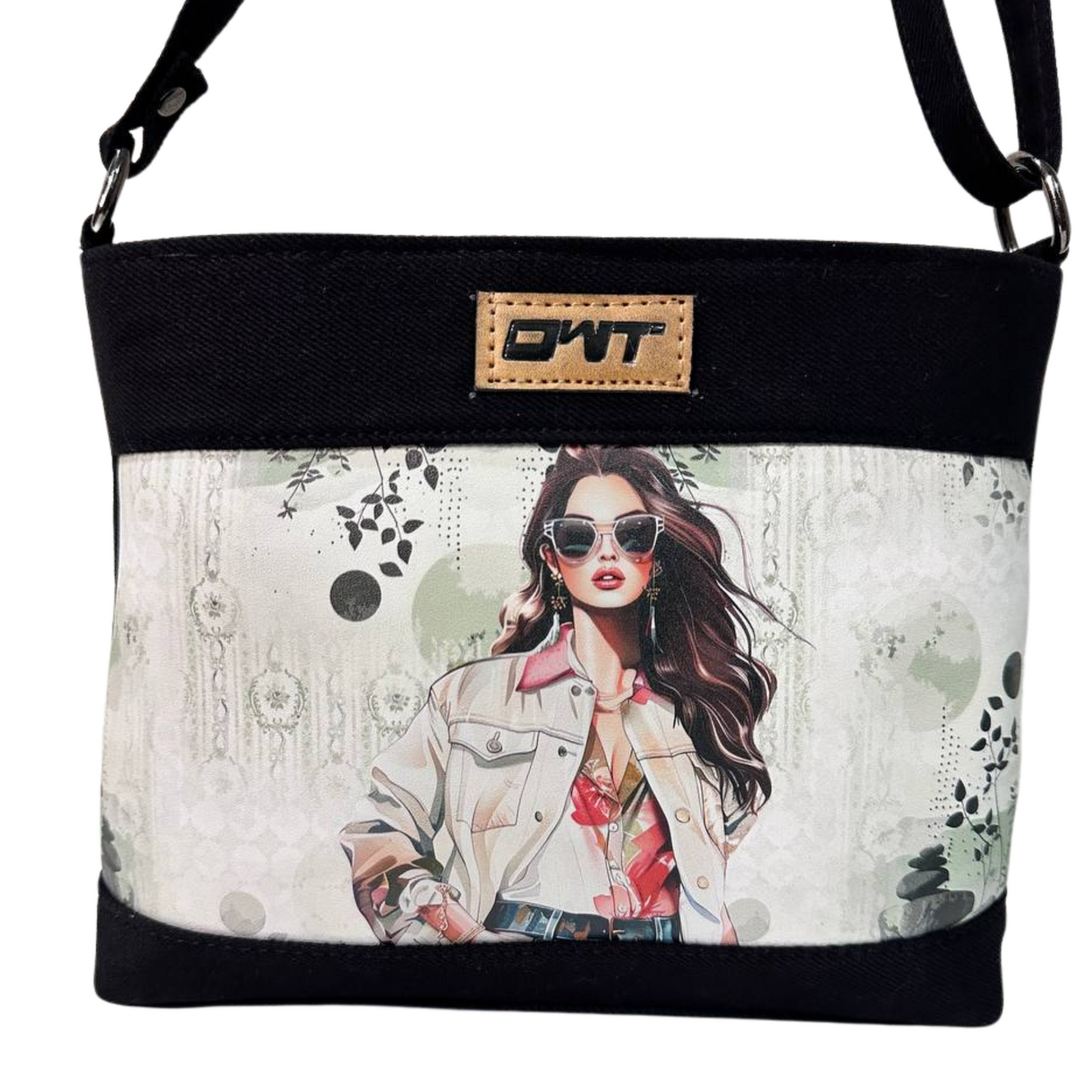 DURABLE BLACK DENIM SLING BAG - A3