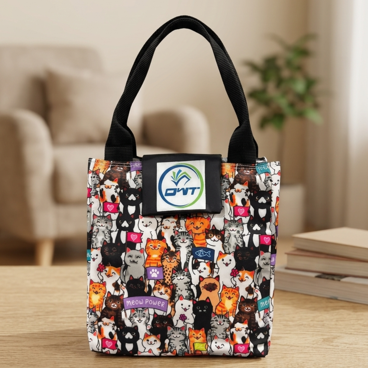 Lunch Bag Cat Print - A8