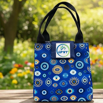 Lunch Bag Evileye Print Dark Blue - A7