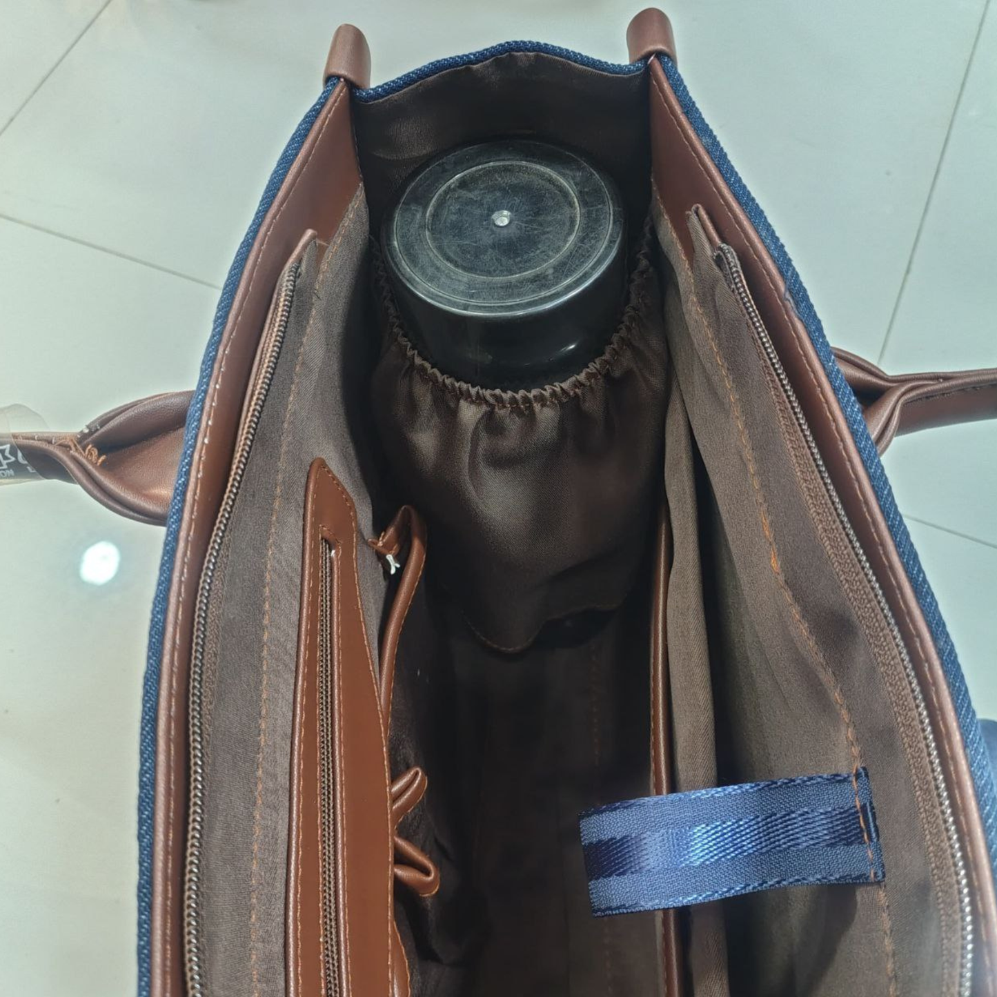 STYLISH BLUE DENIM TOTE BAG