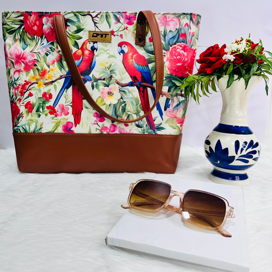 TOTE PARROT PRINT G1