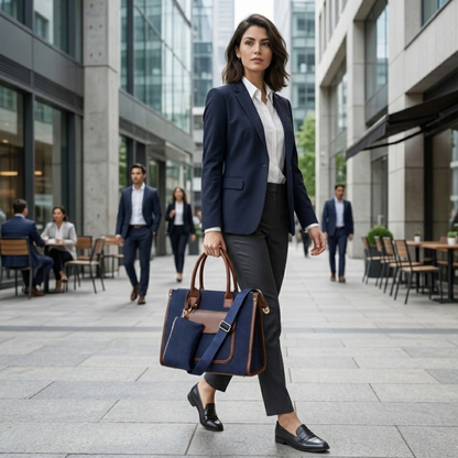 STYLISH BLUE DENIM TOTE BAG