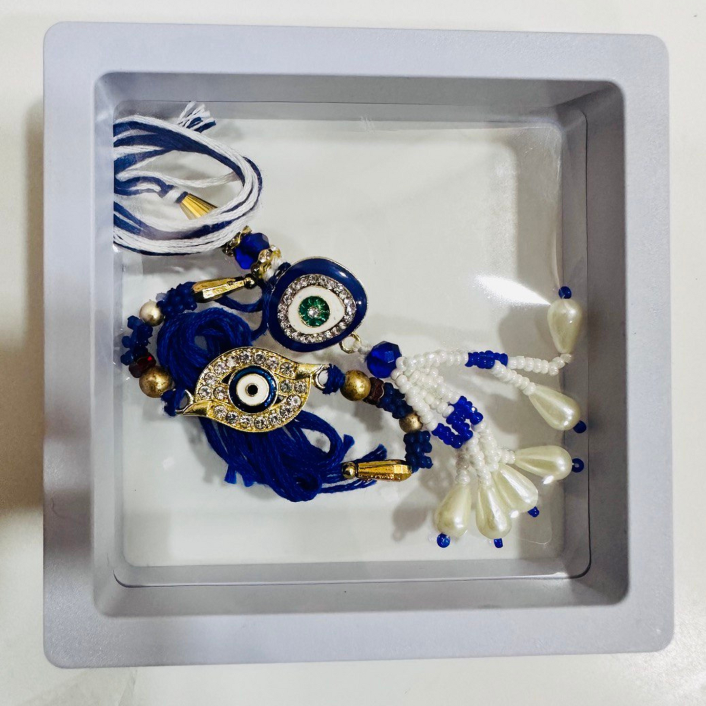 Evil Eye Bhaiya Bhabhi Rakhi Set