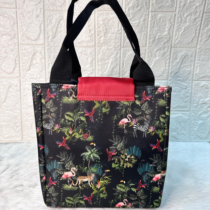 Lunch Bag Animal Print Green - A1