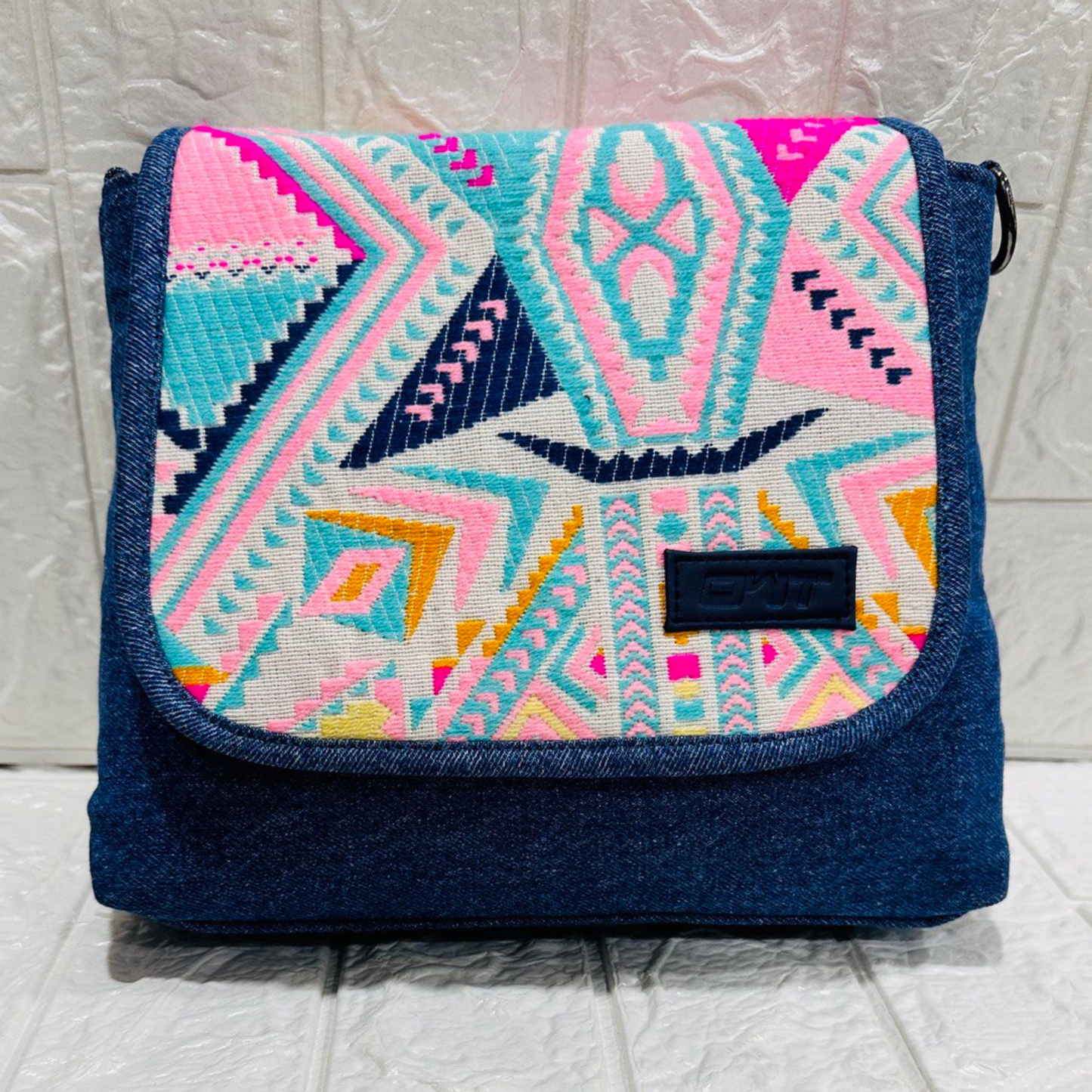 STYLISH BLUE DENIM CROSS BODY BAG-B2