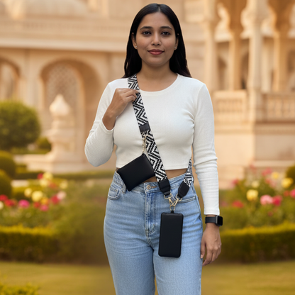 The " phone" Straps - Clipped Mobile Straps VINTAGE Black I3