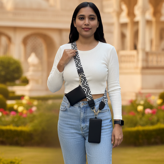 The " phone" Straps - Clipped Mobile Straps VINTAGE Black I3