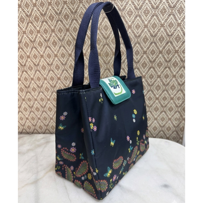 Lunch Bag Small Flower Print Dark Green - A6