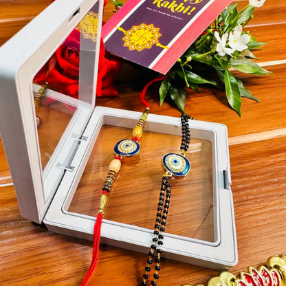 Evil Eye Bhaiya Bhabhi Rakhi Set