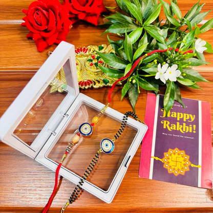 Evil Eye Bhaiya Bhabhi Rakhi Set