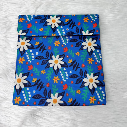 Sandwich Bag Flower Print Blue - B1