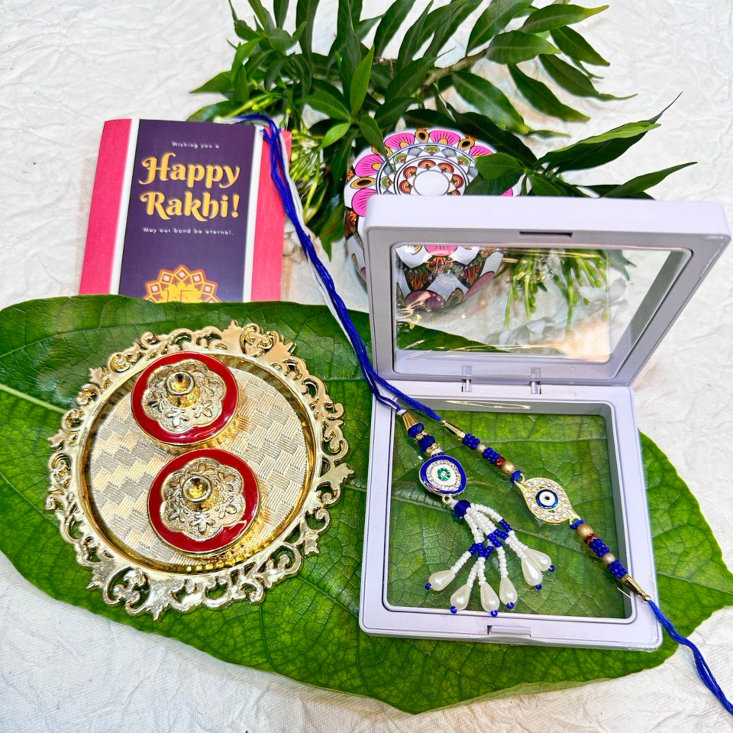 Evil Eye Bhaiya Bhabhi Rakhi Set