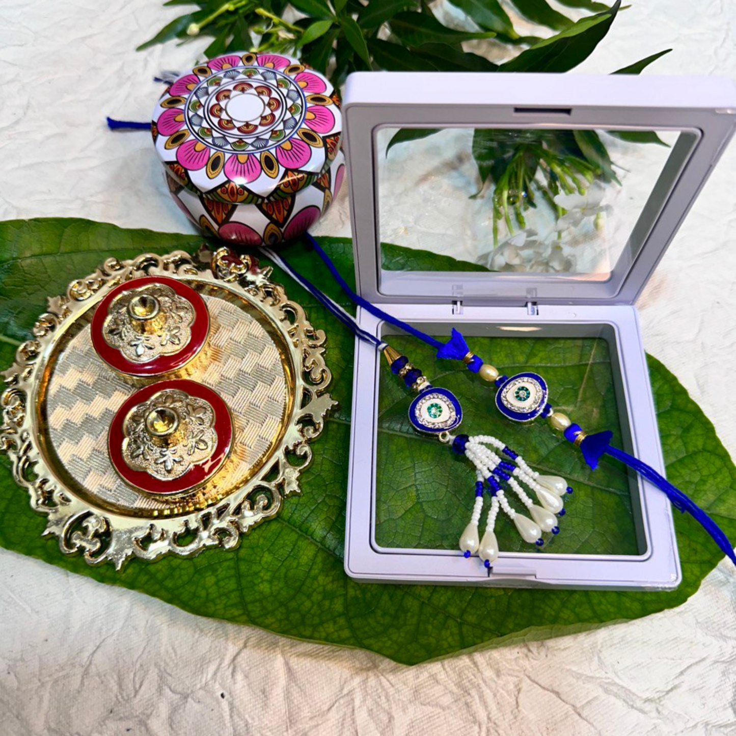 Evil Eye Bhaiya Bhabhi rakhi Set