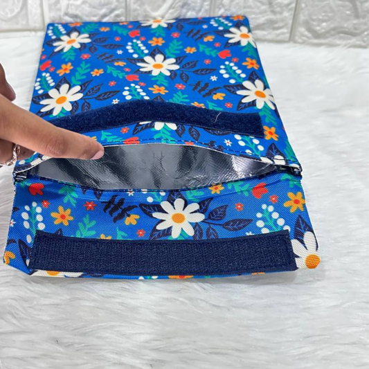 Sandwich Bag Flower Print Blue - B1
