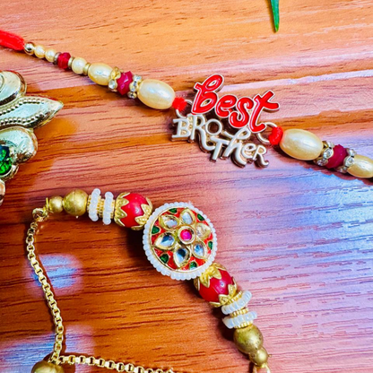 Designer Bhaiya Bhabhi Rakhi Set