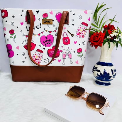 Tote Bag I Love u White Print G4