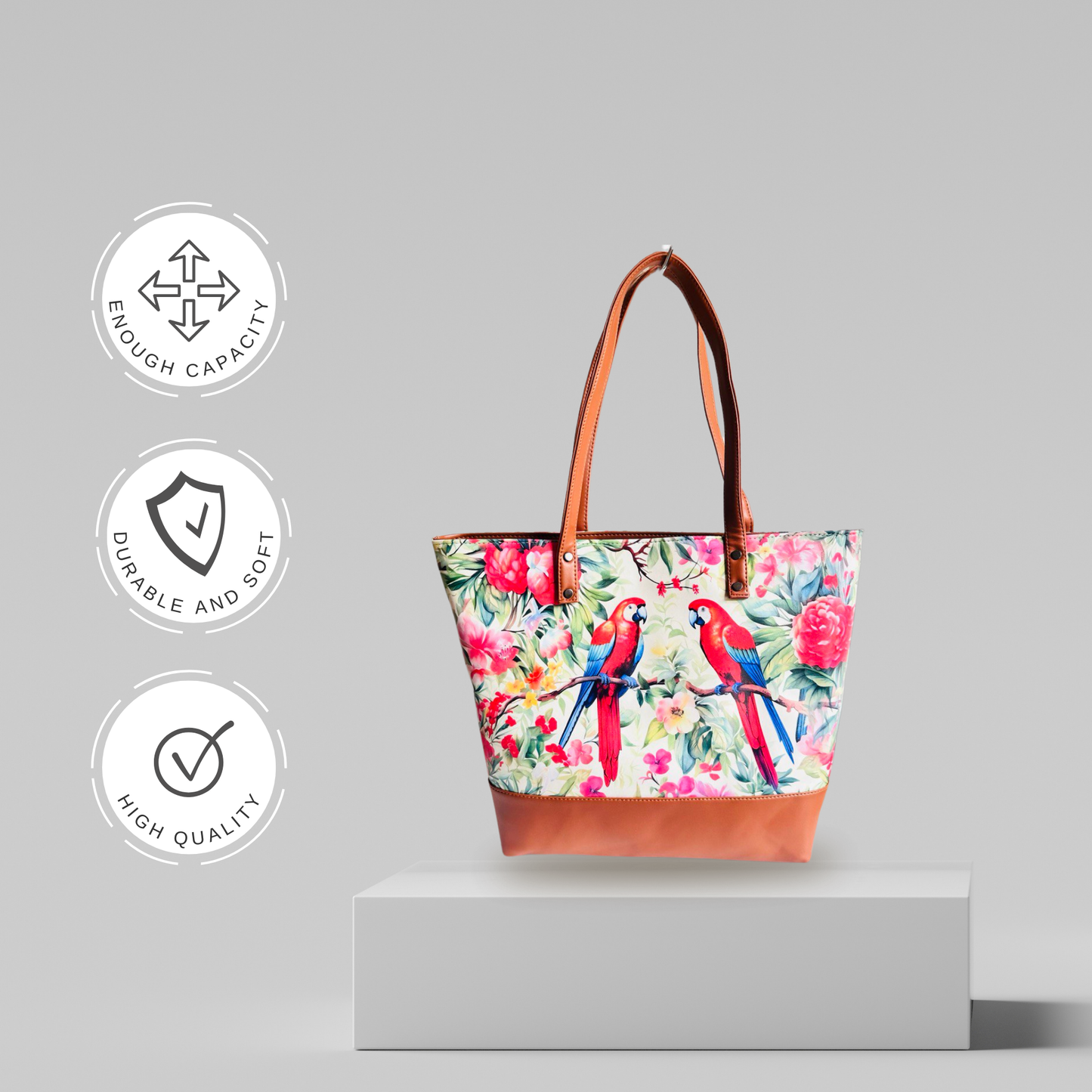 TOTE PARROT PRINT G1