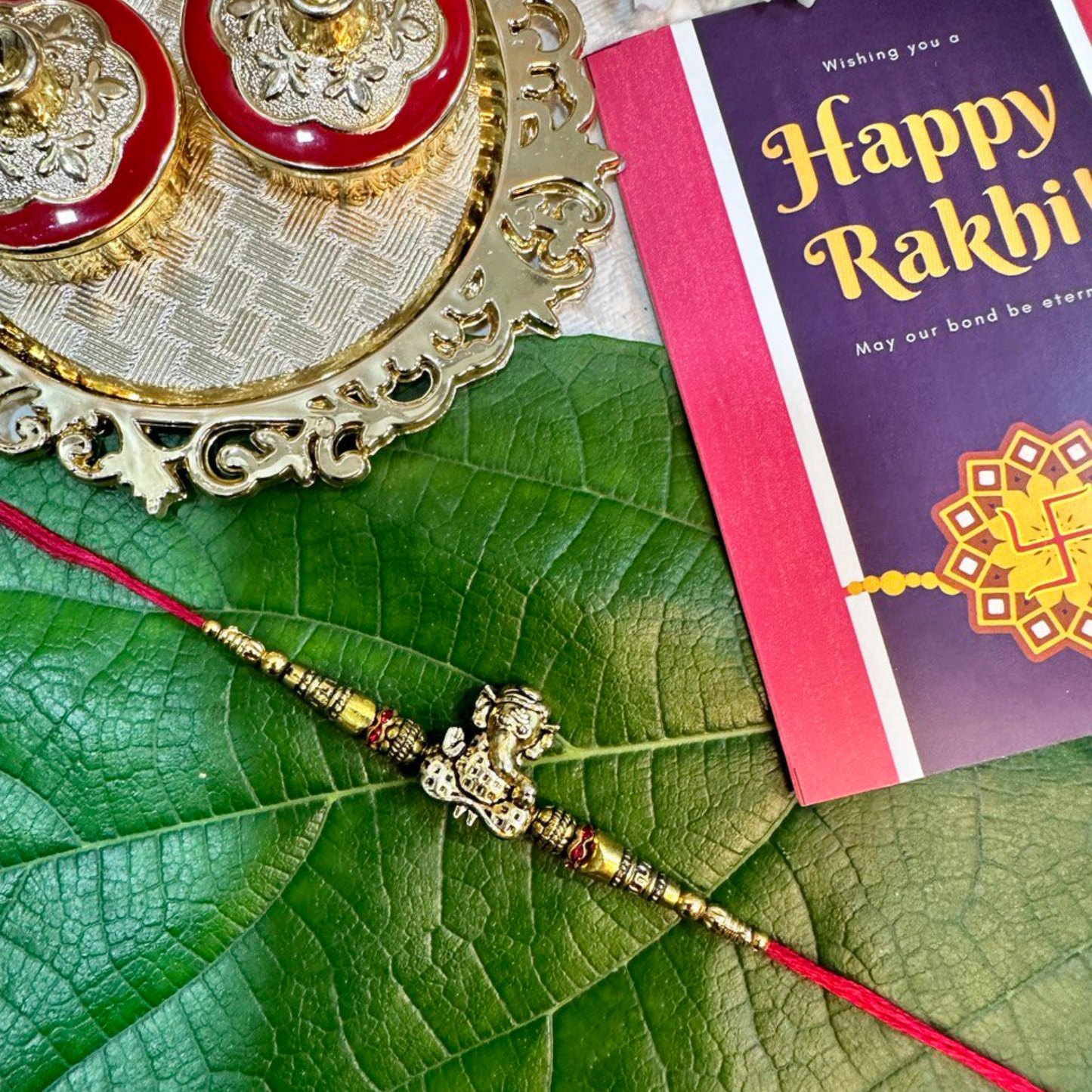 Ganapati Single Rakhi For Brother