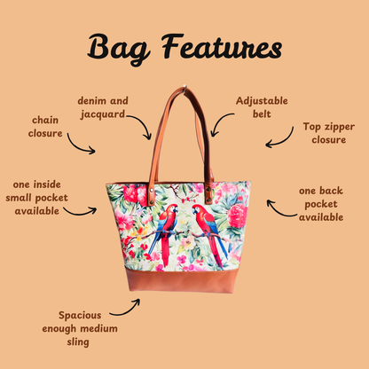 TOTE PARROT PRINT G1