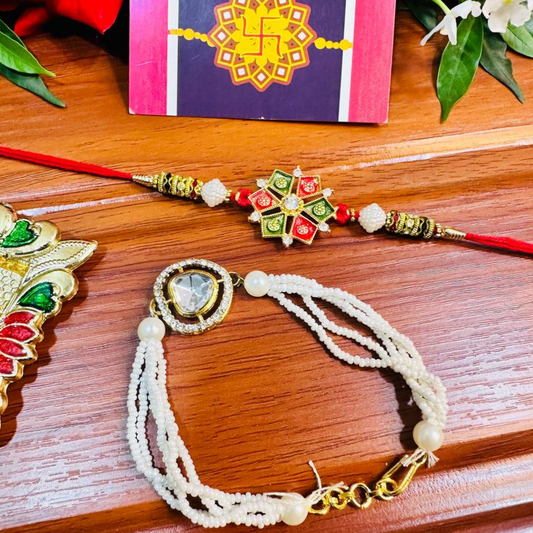 Designer Bhaiya Bhabhi Rakhi Set