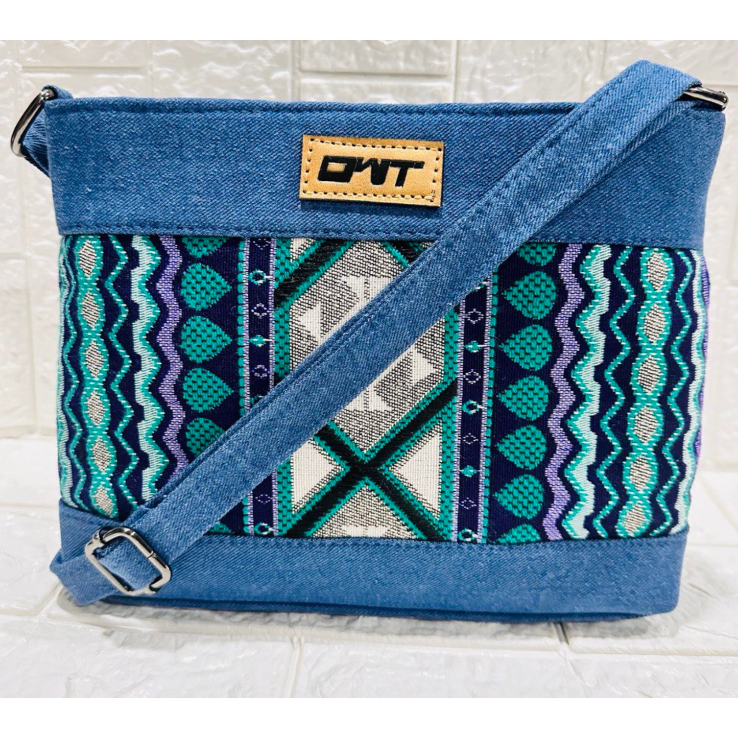 DURABLE BLUE DENIM SLING BAG - A10