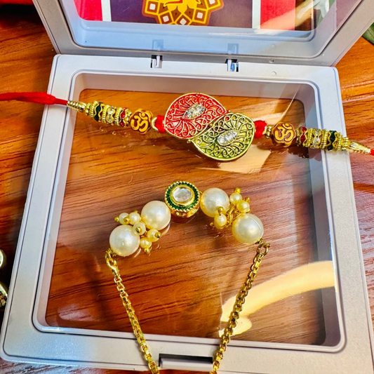 Designer Bhaiya Bhabhi Rakhi Set