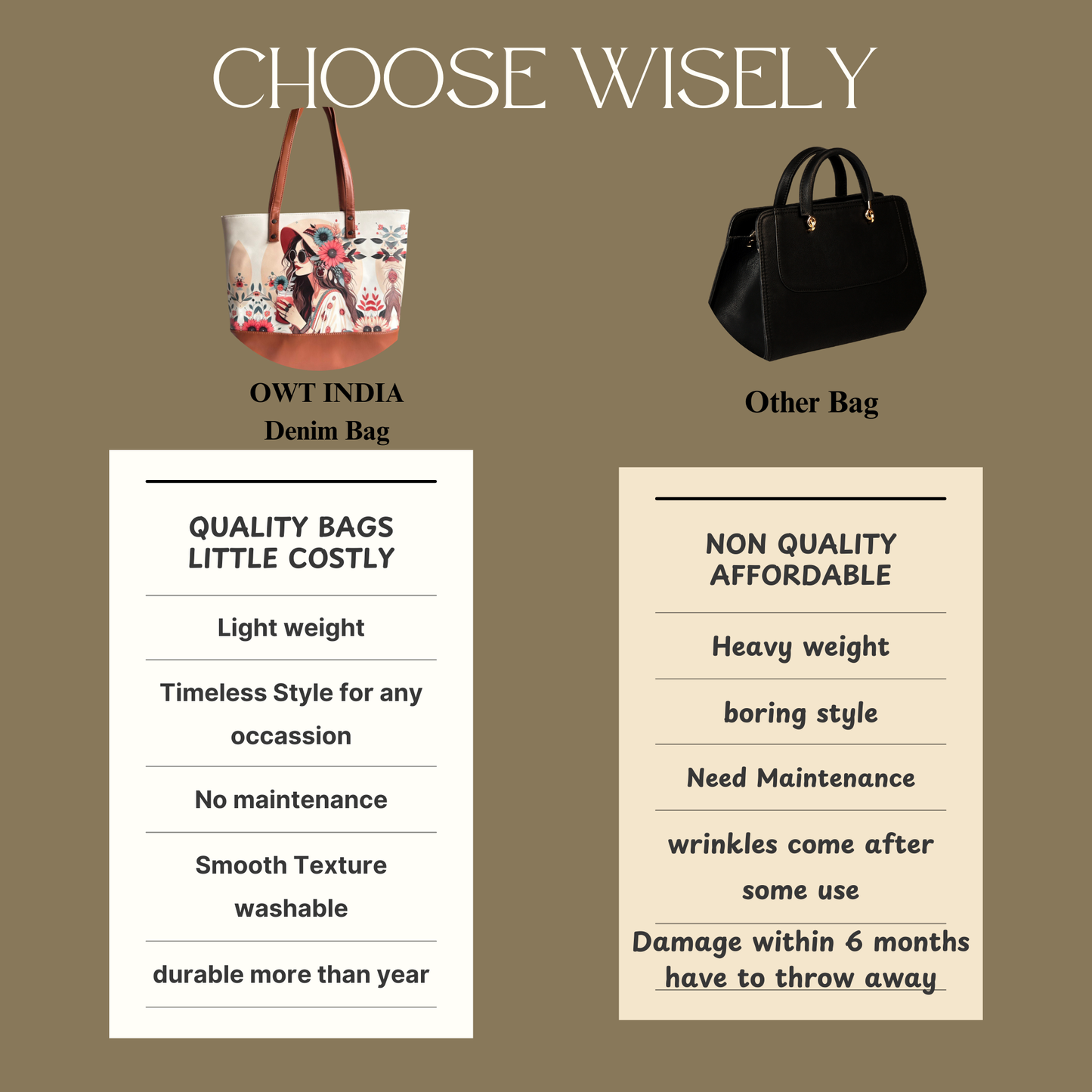 TOTE GIRL BROWN G3