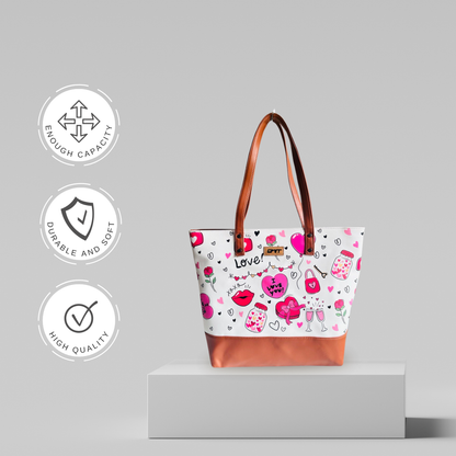 Tote Bag I Love u White Print G4