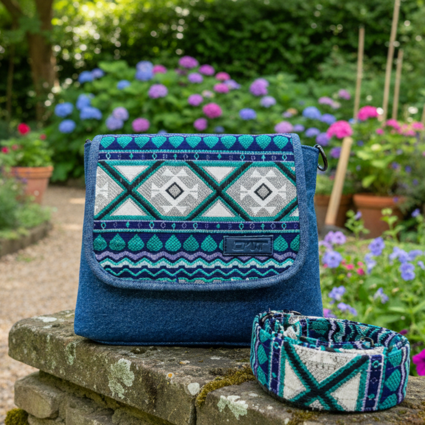 STYLISH BLUE DENIM CROSS BODY BAG-B1