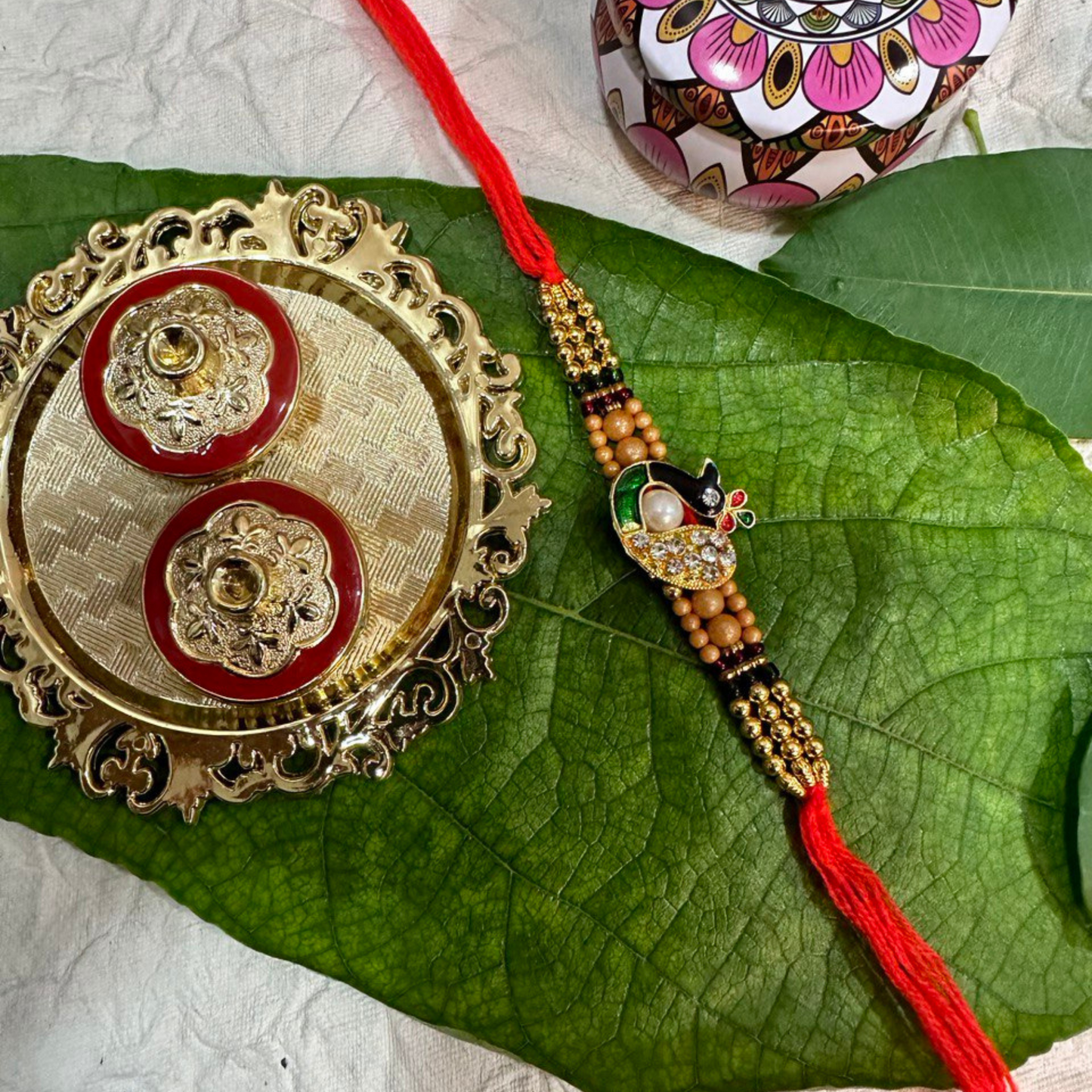 Peacock Single Rakhi For Brother