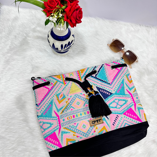 BOHOSTYLE DRAWSTRING JHOLA BAG - C2