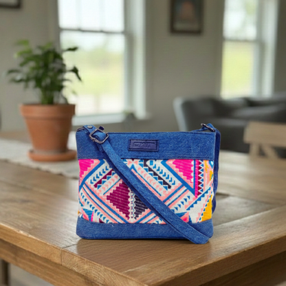 DURABLE BLUE DENIM SLING BAG - A7