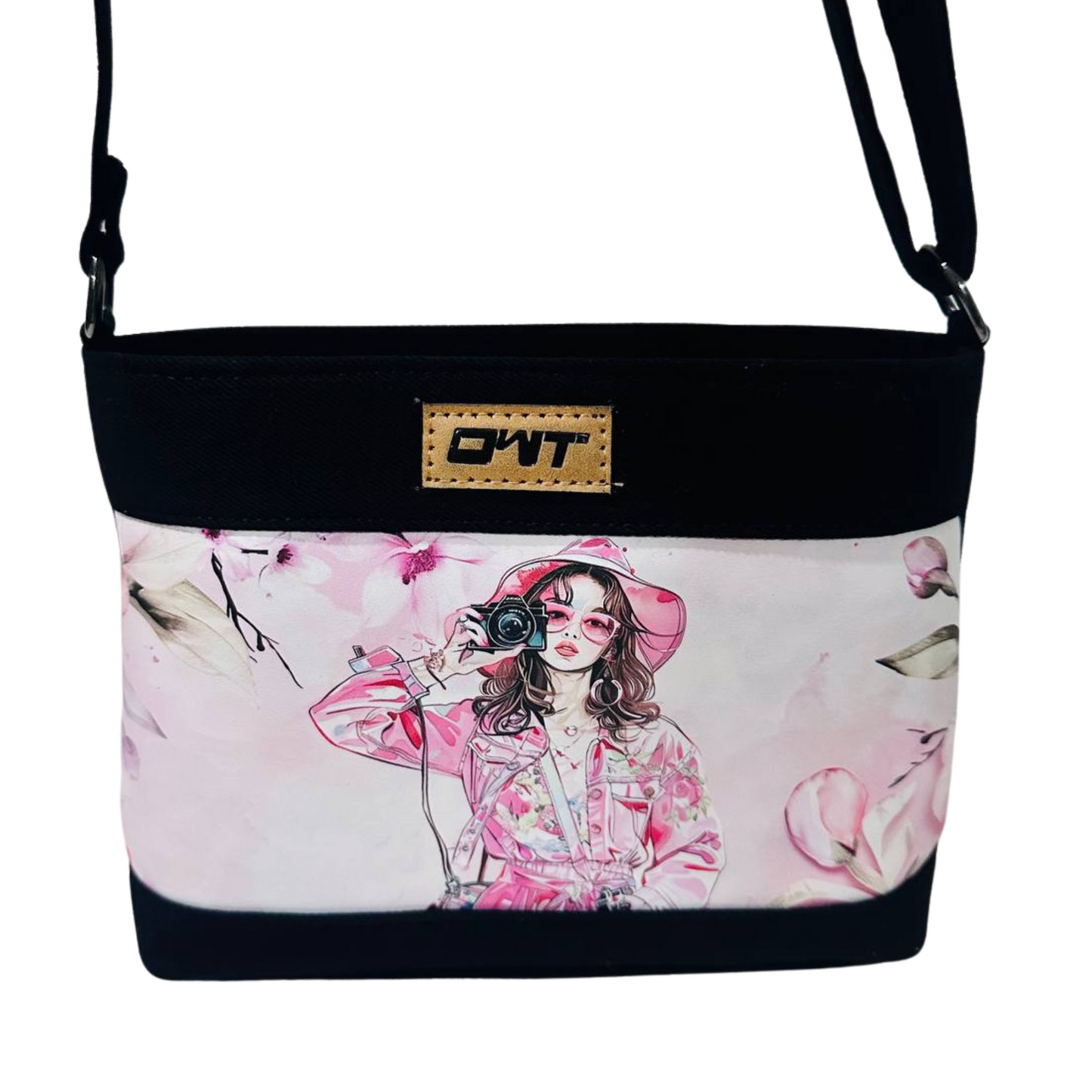 DURABLE BLACK DENIM SLING BAG - A11