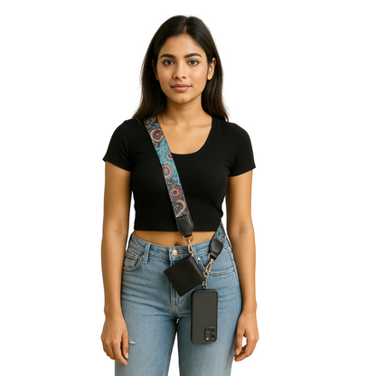 The " phone" Straps - Clipped Mobile Straps MANDALA PRINT -I4