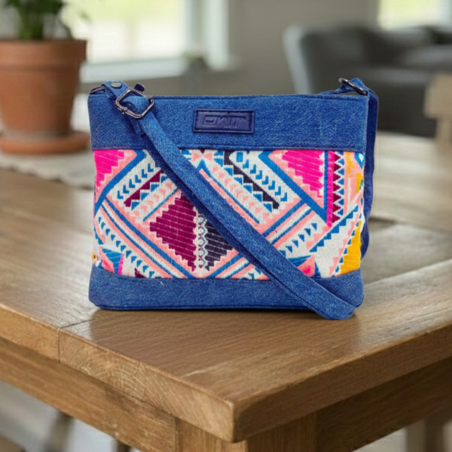 DURABLE BLUE DENIM SLING BAG - A7