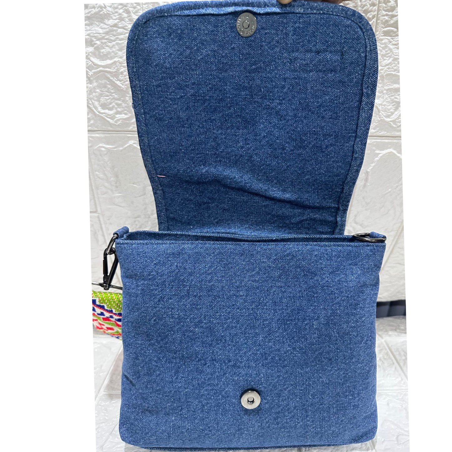 STYLISH BLUE DENIM CROSS BODY BAG-B1