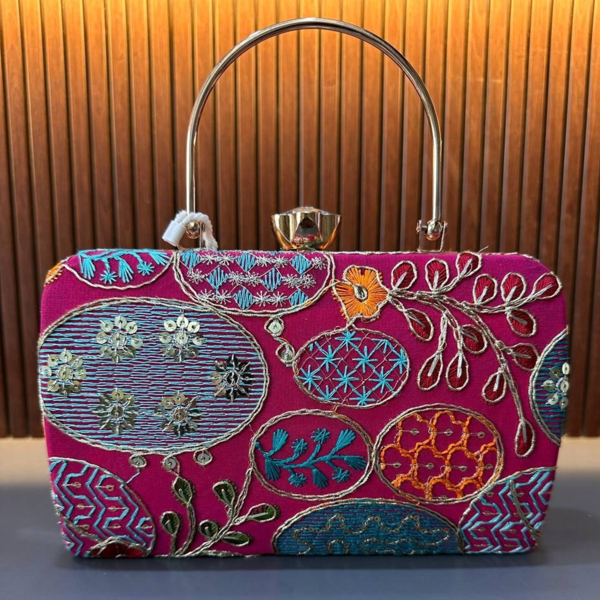 Embroidered Ethnic Clutch for Women Party clutch Shape 4