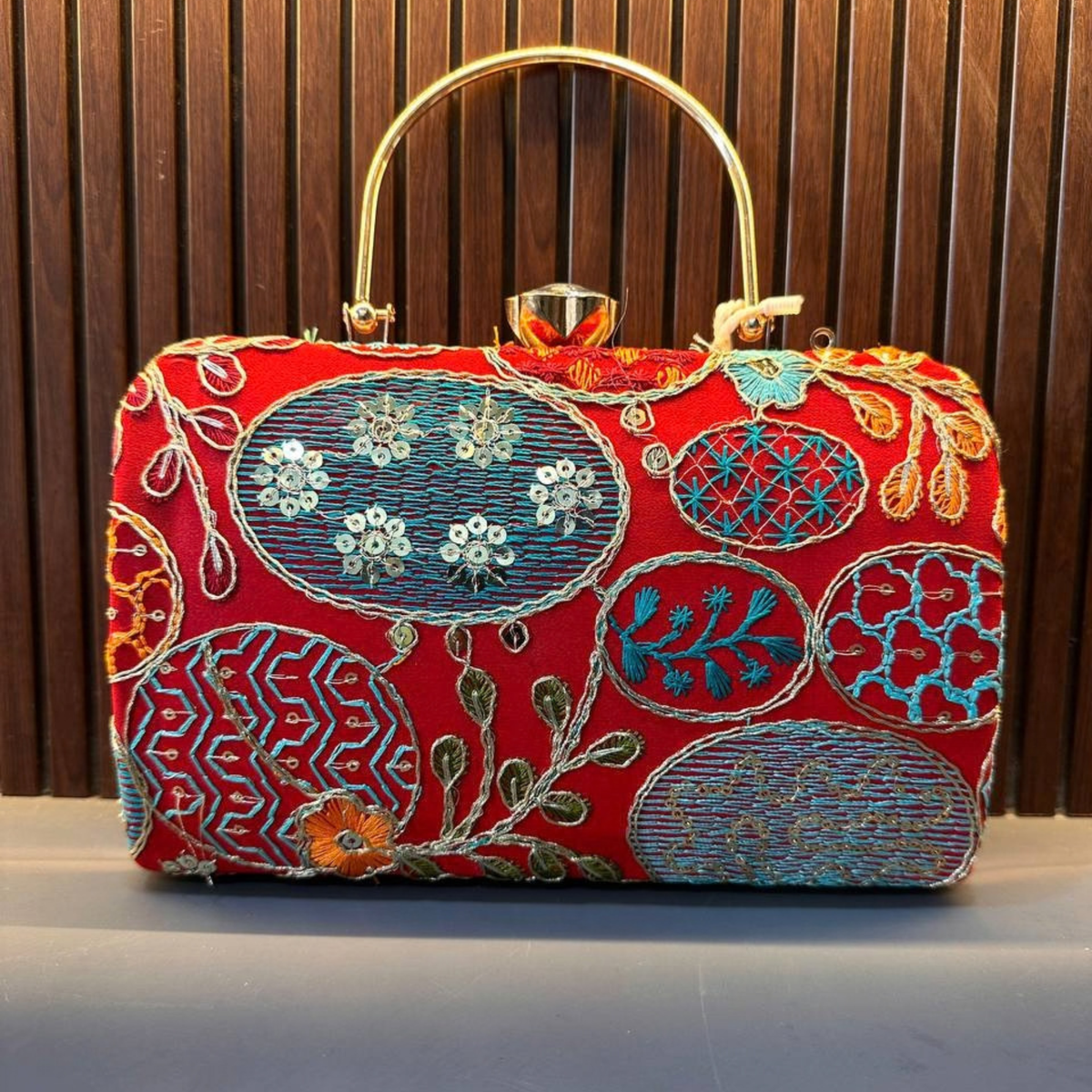 Embroidered Ethnic Clutch for Women Party clutch Shape 4