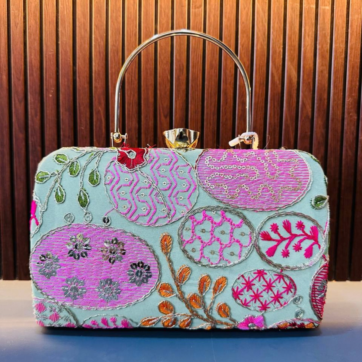 Embroidered Ethnic Clutch for Women Party clutch Shape 4