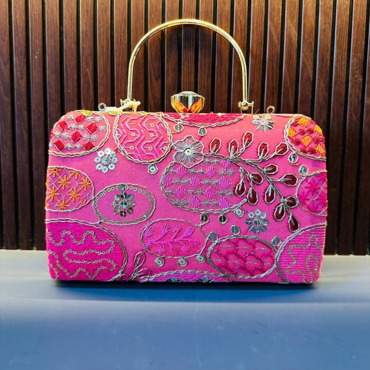 Embroidered Ethnic Clutch for Women Party clutch Shape 4