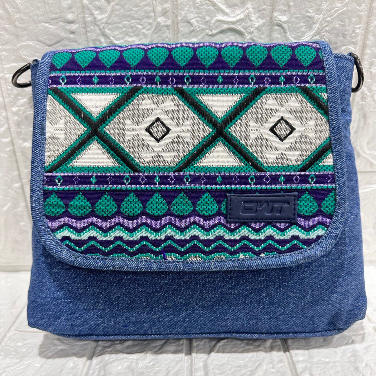 STYLISH BLUE DENIM CROSS BODY BAG-B1