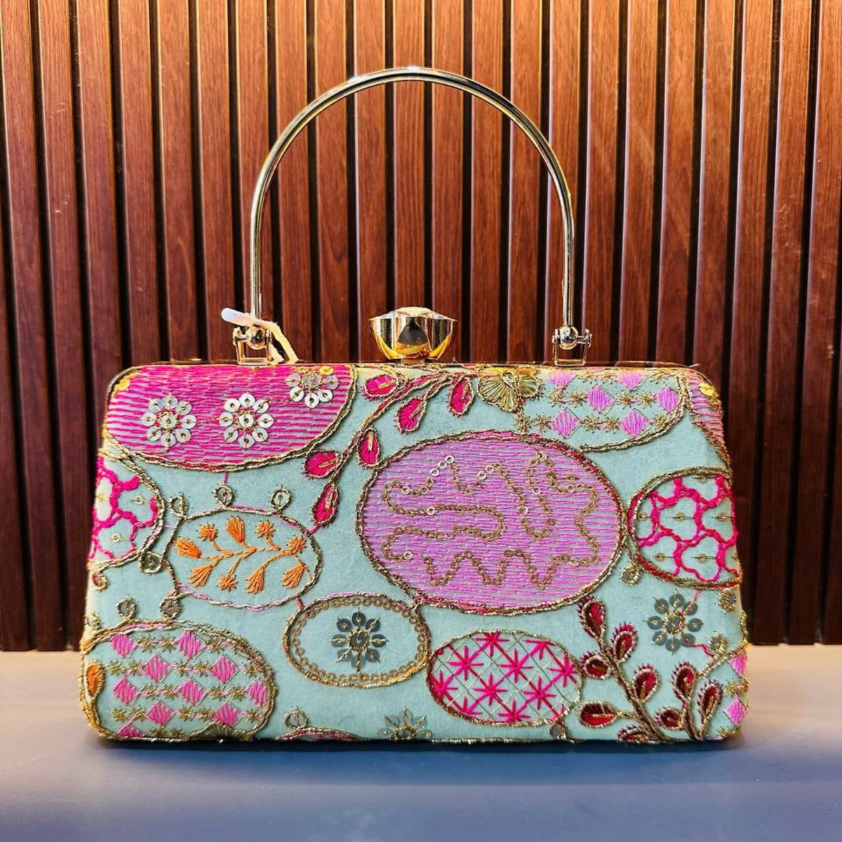 Embroidered Ethnic Clutch for Women Party clutch Shape 2